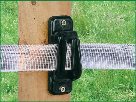 AKO Breitbandisolatoren - 100 Stück - Isolator für Weidezaunband bis 20 mm zum Anschrauben oder Nageln